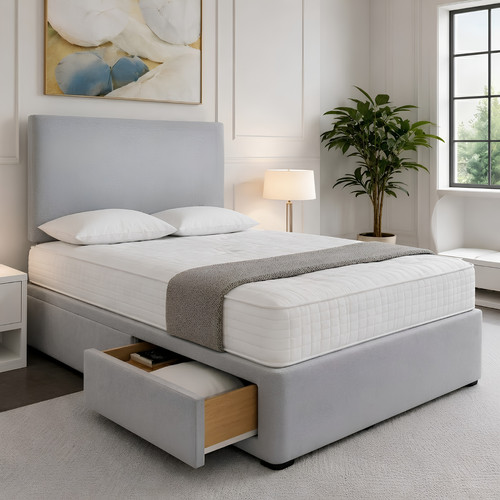 Reinforced divan bed set with - divan,