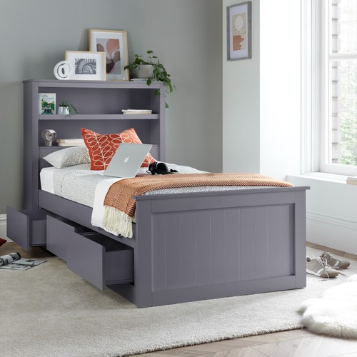 Enzo grey wooden drawer - grey, 3