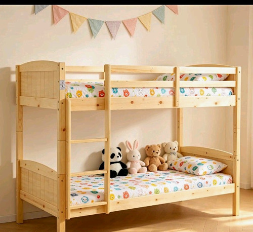 Wooden single bunk bed frame - single,