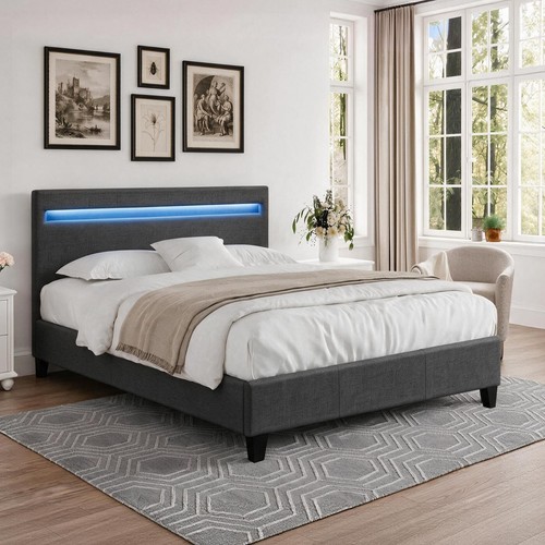 Fabric modern bed frame - fabric,