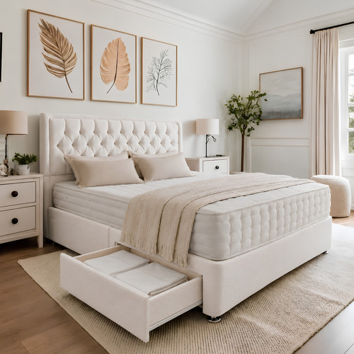 Plush divan bed set with - plush,