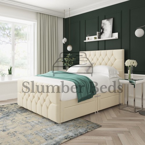 Plush divan bed set with - bed,