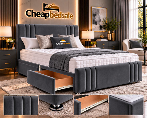 Plush divan bed - bed, with