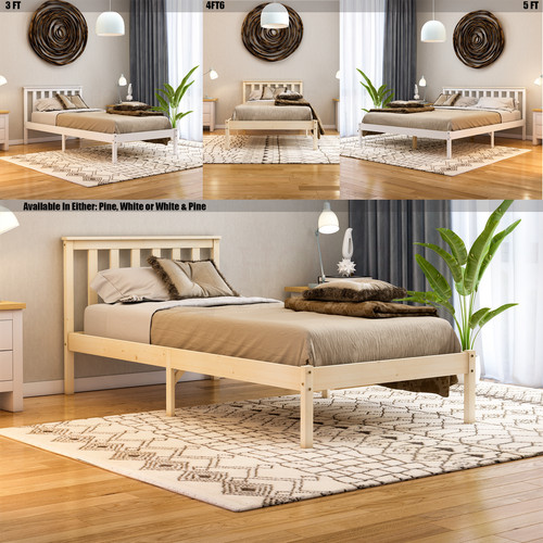 Wood bed milan single double - single,