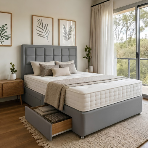 Plush divan bed set with - plush,