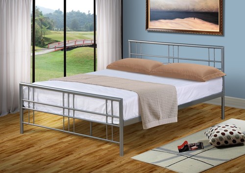 Metal bed frame - bed, in