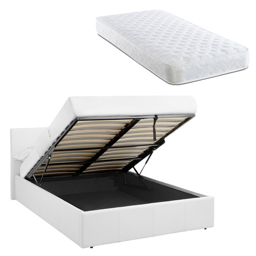 Single 3ft storage bed white - storage,
