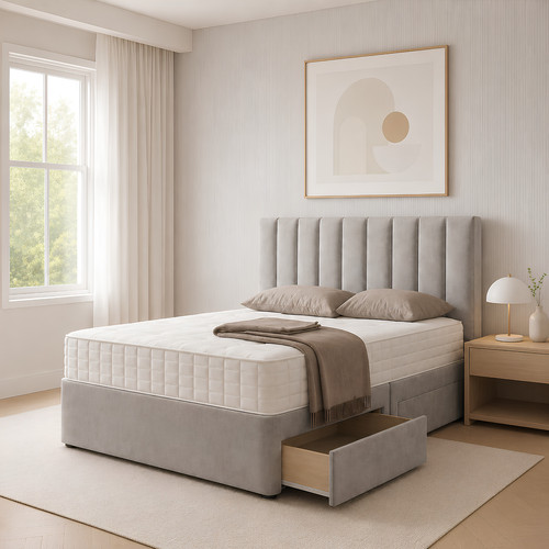 Plush divan bed set - set, with