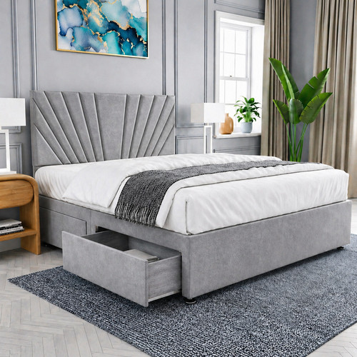 Plush divan bed set with - set,