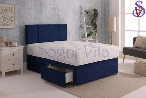 Grey divan bed set with - divan, memory